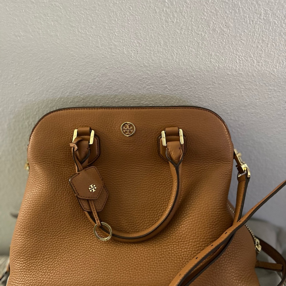 Tory Burch Tan Satchel with Gold Hardware